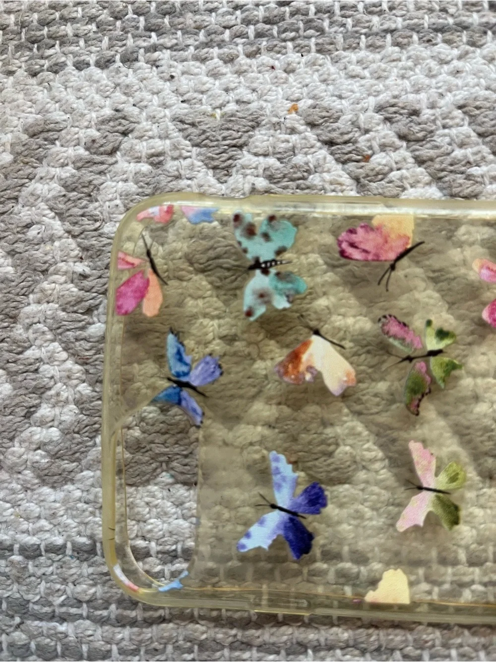 Ardene Clear Butterfly Phone Case - Pink, Blue, Green, Cream iPhone 8 Plus